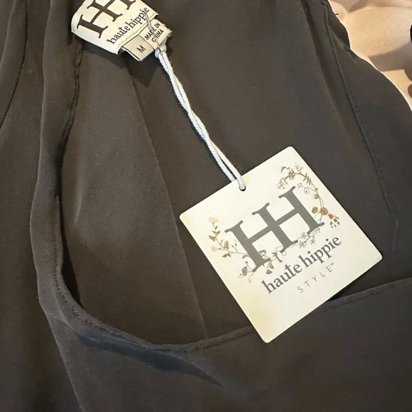 Haute Hippie Gray Button Down Shirt with Silver Studs - Picture 6 of 7